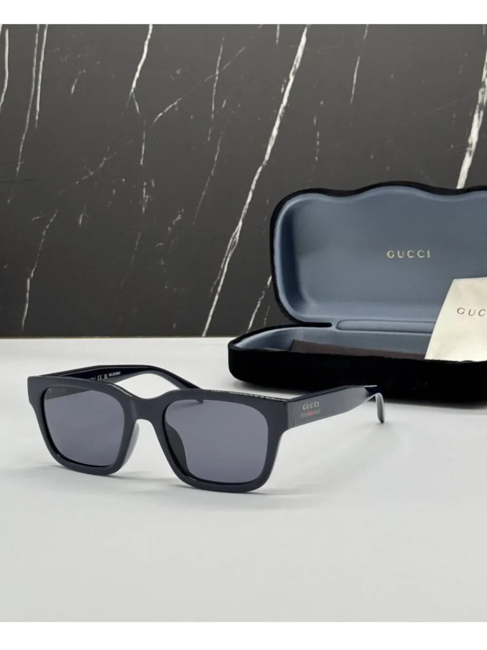 New Gucci GG1857SK 003 Black Square Men Sunglasses